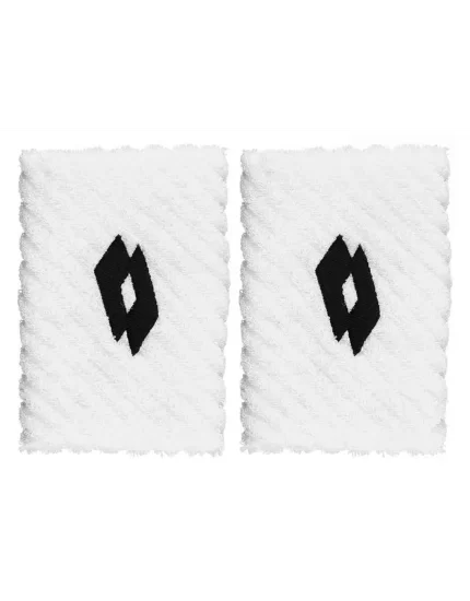 Lotto Wristband Tennis White Black (2 szt.)  - frotki na nadgarstek