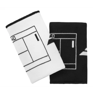 Babolat Reversible Jumbo Wristband Biało Czarne (2 szt.) - frotki na nadgarstek
