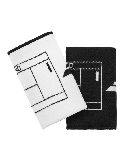 Babolat Reversible Jumbo Wristband Biało Czarne (2 szt.) - frotki na nadgarstek