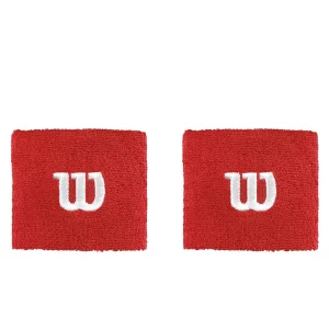 Wilson Wristband Red (2 szt.) - frotki na nadgarstek