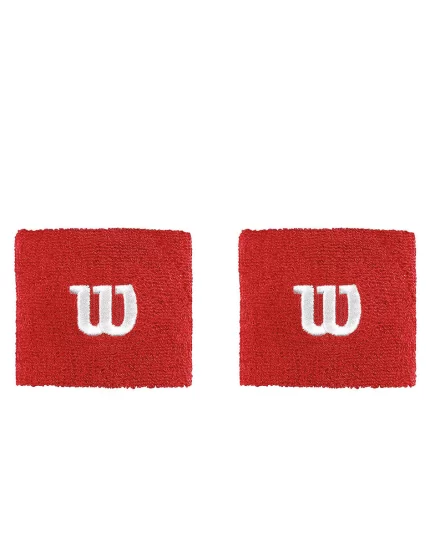 Wilson Wristband Red (2 szt.) - frotki na nadgarstek