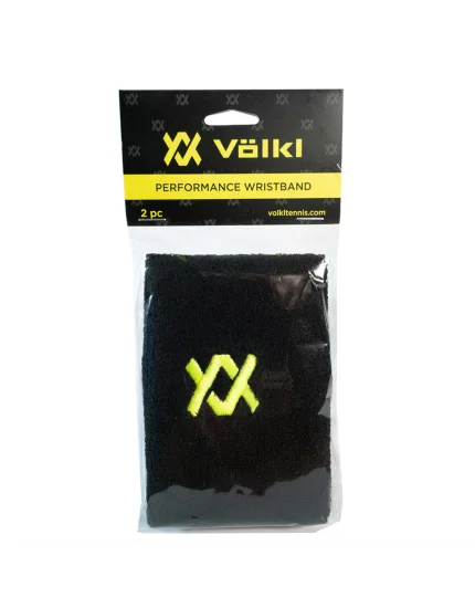 Volkl Performance Wristband Black Neon Yellow (2 szt.) - frotki