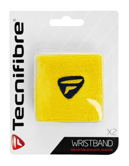 Tecnifibre Wristband Yellow (2 szt.) - frotki na nadgarstek