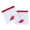 Babolat Logo Wristband White Tomato Red (2 szt.) - frotki tenisowe