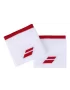 Babolat Logo Wristband White Tomato Red (2 szt.) - frotki tenisowe