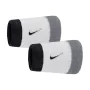 Nike Swoosh Wristbands (2 szt.) Black Grey White - frotki na nadgarstek