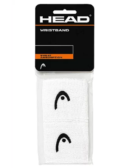 Head Wristband White 2.5 (2 szt.) - frotki na nadgarstek