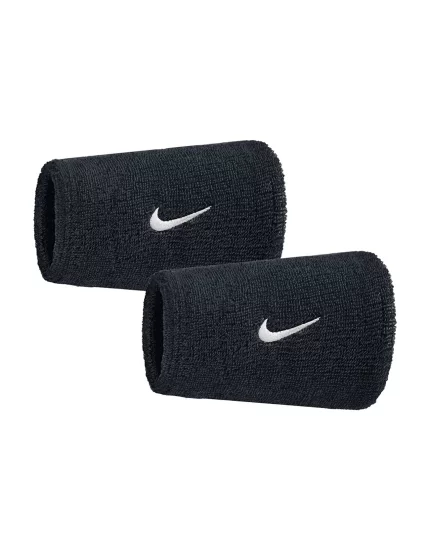 Nike Swoosh Wristbands Black (2 szt.) - frotki na nadgarstek