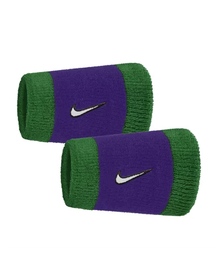 Nike Swoosh Wristbands (2 szt.) Clover Fierce Purple White  - frotki na nadgarstek