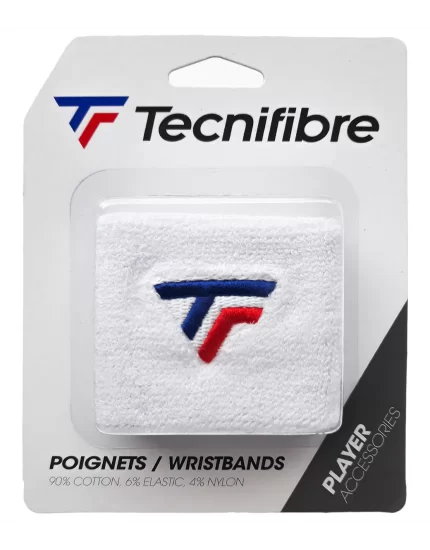 Tecnifibre Wristband White (2 szt.) - frotki na nadgarstek