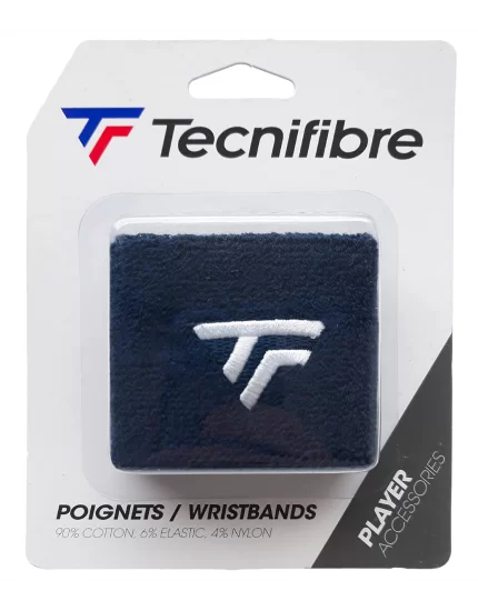 Tecnifibre Wristband Marine Navy (New Logo) - frotki na nadgarstek