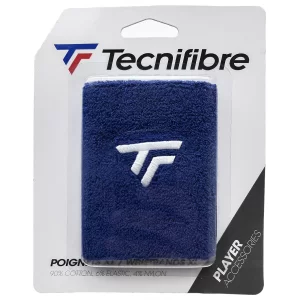 Tecnifibre Wristband XL Royal Blue (New Logo) - frotka na nadgarstek
