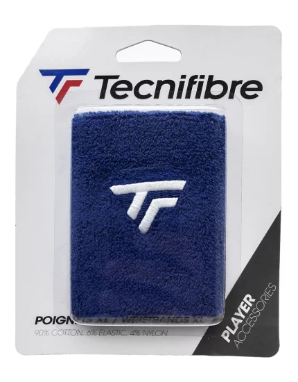 Tecnifibre Wristband XL Royal Blue (New Logo) - frotka na nadgarstek