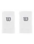 Wilson Extra Wide Wristband Biale (2 szt.) - frotki na nadgarstki
