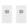 Wilson Extra Wide Wristband Biale (2 szt.) - frotki na nadgarstki