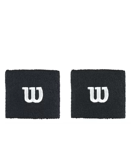 Wilson Wristband Black (2 szt.) - frotki
