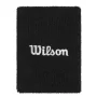 Wilson Wide Terry Wristbands Black (2 szt.) - frotki