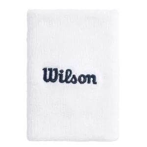Wilson Wide Terry Wristbands Bright White (2 szt.) - frotki