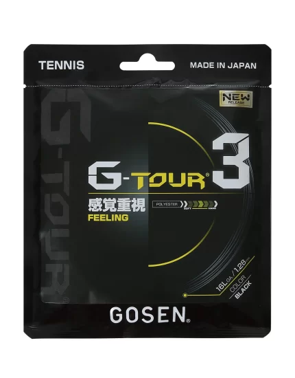 Gosen G-Tour 3 Czarny - naciąg do rakiety tenisowej