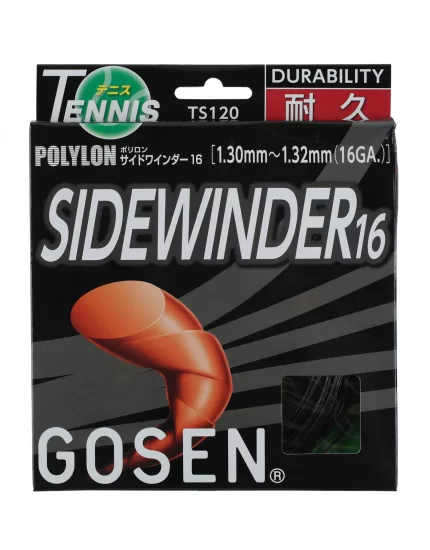 Gosen Sidewinder 16 Czarny - naciąg tenisowy