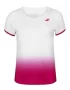 Babolat Compete Cap Sleeve Top Girl Biało Czerwona - koszulka tenisowa