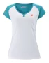 Babolat Play Cap Sleeve Top Girl Biało Zielona - koszulka tenisowa
