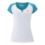 Babolat Play Cap Sleeve Top Girl Biało Zielona - koszulka tenisowa