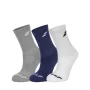 Babolat 3 Pairs Pack Socks Junior (3 pary) White Estate Blue Heather - skarpety tenisowe