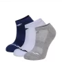Babolat Invisible 3 Pairs Pack Junior White Estate Blue Grey (3 pary) - skarpetki tenisowe