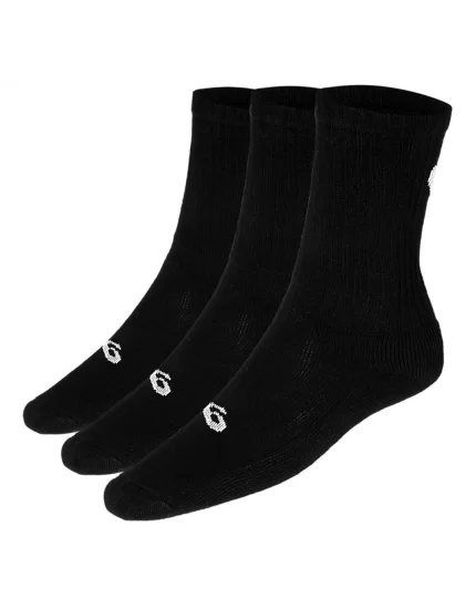 Asics Crew Socks Black 3 pary - długie skarpety tenisowe