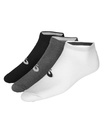 Asics Ped Sock White Grey Black (3 pary) - skarpety sportowe