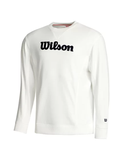 Wilson M Parkside Crew White - męska bluza tenisowa