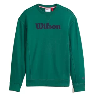 Wilson M Parkside Crew Field Green - męska bluza tenisowa