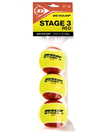 Dunlop Stage 3 Red (3 szt.) - piłki treningowe