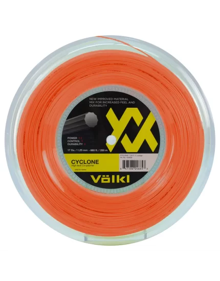 Volkl Cyclone Pomarańczowy 200m - naciąg tenisowy