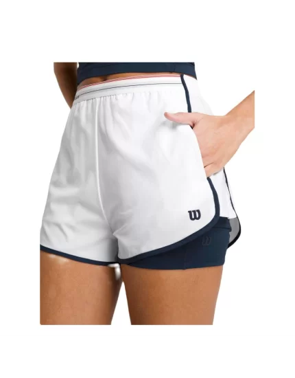 Wilson W Hier Unlined Shorts Bright White - damskie spodenki tenisowe