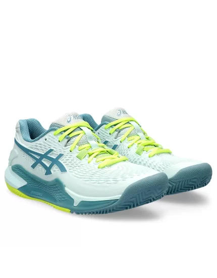 Asics Gel-Resolution 9 Clay Soothing Sea Gris Blue - damskie buty tenisowe