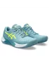Asics Gel-Challenger 14 Clay Gris Blue Safety Yellow - damskie buty tenisowe