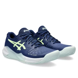 Asics Gel-Challenger 14 Clay Blue Expanse Illuminate Yellow - damskie buty tenisowe
