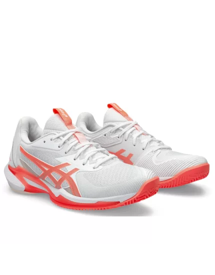 Asics Solution Speed FF 3 Clay White Sun Coral - damskie buty tenisowe