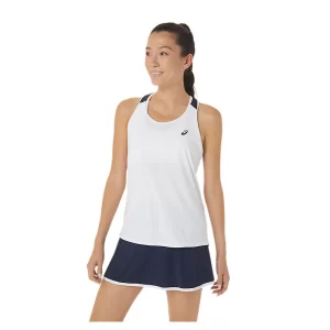 Asics Women Court Tank Brilliant White Midnight - damska koszulka tenisowa