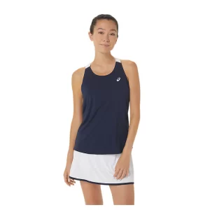 Asics Women Court Tank Midnight Brilliant White - damska koszulka tenisowa