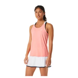 Asics Women Court Tank Guava Brilliant White - damska koszulka tenisowa