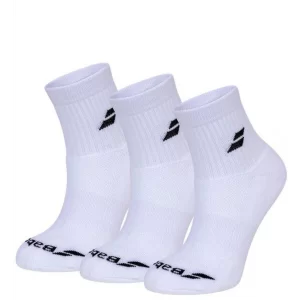 Babolat Quarter Socks Białe (3 pary) - skarpety tenisowe