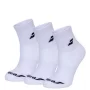 Babolat Quarter Socks Białe (3 pary) - skarpety tenisowe