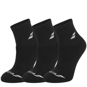 Babolat Quarter Socks Czarne (3 pary) - skarpety tenisowe