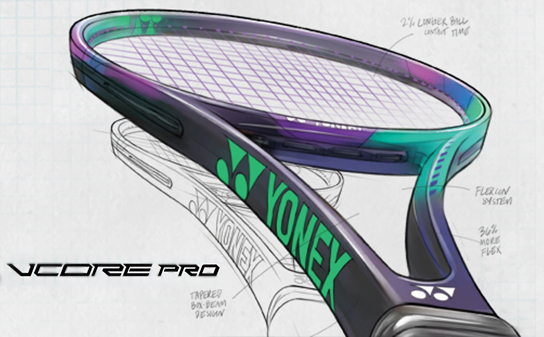 seria rakiet tenisowych Yonex VCore 2021 Green Purple